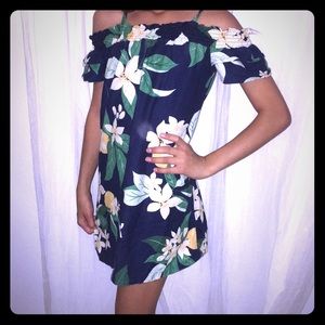 Summer dress with flower pattern